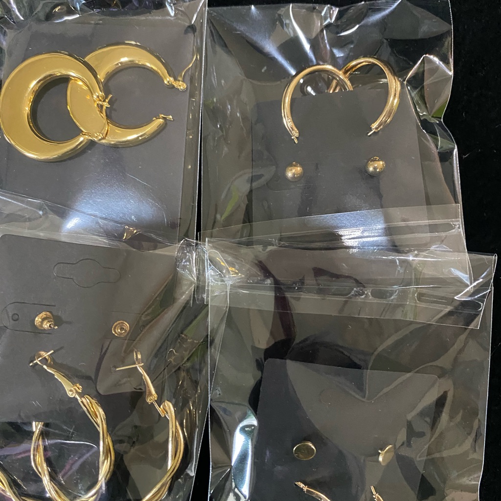 Gold Hoop And Stud Earrings Collection